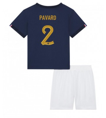 Maillot de foot France Benjamin Pavard #2 Domicile enfant Monde 2022 Manches Courte (+ pantalon court)